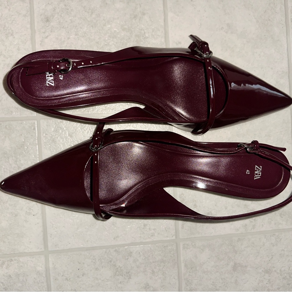 Zara Women's Deep Burgundy Heels